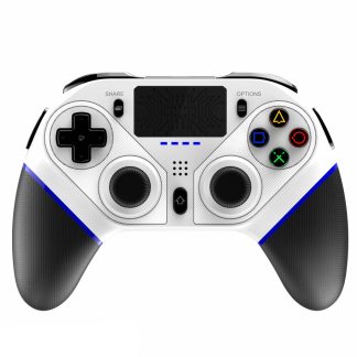 Manette de jeu sans fil Bluetooth iPega P4010 Joyctick avec pave tactile pour telephone portable iOS Android pour PS4 PS3 PC Contreleur de jeu programmable e vibrations somatosensorielles e six axes - Blanc