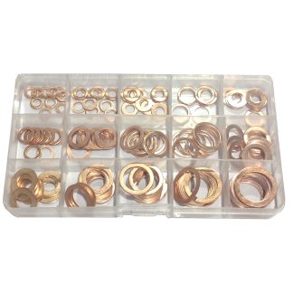 150 pieces/15 specifications joint d'etancheite en cuivre rouge joint torique en cuivre rouge combinaison de joint en cuivre en forme de O M5-M22