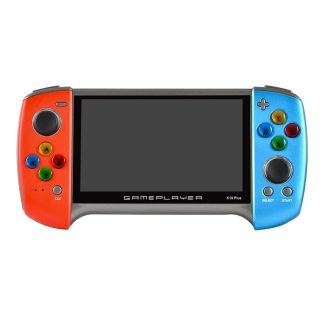 X19s X19plus 5.1 pouces Console de jeu retro grand ecran e double poignee pour jeux d'arcade PSP - Bleu x19s