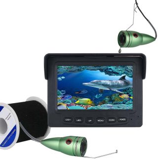 MOUNTAINONE F008G 1000TVL 15M 30M Fish Finder 4.3 pouces Couleur LCD Moniteur Camera de peche sous-marine sur glace 6PCS IR LED Night Vision Fishfinder Cameras etanches - EU 30M
