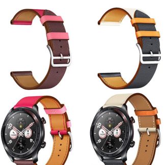 Montre de remplacement de bracelet en cuir veritable bicolore 22 mm Bakeey Bande pour Huawei Honor magic - NO.1