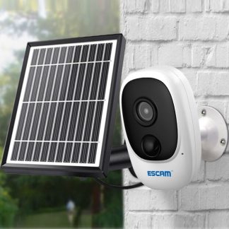 ESCAM G08 1080P sans fil Batterie Rechargeable PIR camera IP panneau solaire carte Audio stockage en nuage enregistreur video de securite - Appareil photo