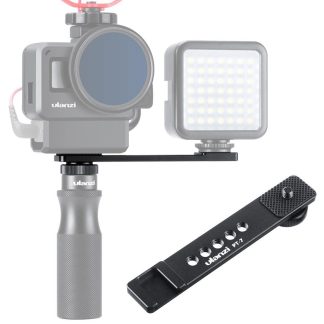 Ulanzi PT-7 Support de support de chaussure froide Microphone de vlogging Flash Plaque d'extension de lumiere avec vis de trepied 1/4 pouce