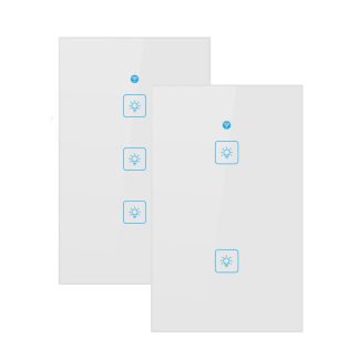 EWelink AC90-250V 2A / 400W US Standard 1/2/3 Gang WIFI interrupteur mural tactile Support Alexa Google Home - 1CH