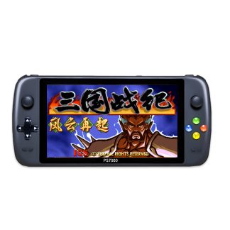 PS7000 32GB 64GB 10000 jeux 128 bits 7 pouces HD Console de jeu portable retro prise en charge PS NEOGEO N64 SFC GBA MD Joueur de jeu d'arcade avec manette filaire - Rouge Bleu 32 Go