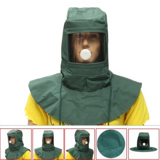 Capuchon de sablage Outil de protection contre la poussiere, masque de sablage et sable abrasif