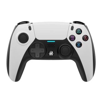 P04 Contreleur de jeu sans fil pour gyroscope somatosensoriel e six axes pour PS4 Elite Slim Pro Console Dual Vibration Bluetooth Gamepad Programmable Back Button Support PC - Noir