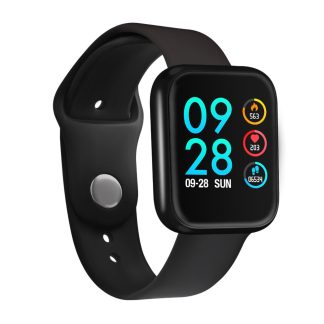 XANESe P70 1.3 '' IPS ecran tactile couleur IP68 Montre intelligente etanche Pression arterielle Moniteur d'oxygene Informations Push Fitness Exercice Bracelet de sport - argent