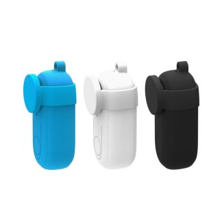 PULUZ PU557 etui de protection en silicone avec couvercle d'objectif pour Insta360 GO 2 couvercle antichoc coque anti-rayures accessoires de camera d'action - Noir