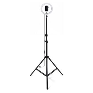 10 pouces 2700K-6500K 3-couleur temperature Dimmable LED lumiere d'anneau de maquillage lumiere de remplissage pour la diffusion en direct video Youtube - Anneau lumineux