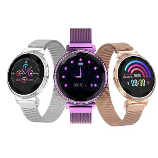 Bakeey MC11 Cycle physiologique feminin Cadran en cristal Frequence cardiaque Pression arterielle Rappel intelligent Montre intelligente - Argente