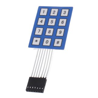 10 pieces 4x3 matrice matrice 12 touches clavier Membrane scellee 4*3 bouton pad avec interrupteur autocollant