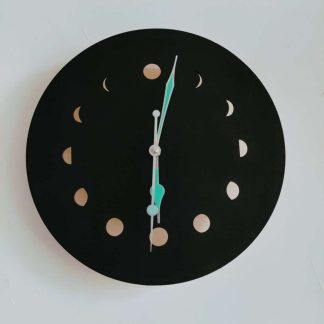 Horloge de veilleuse lumineuse de 10 pouces Horloge murale non-ticking pour bureau / salon / chambre / cuisine - Noir