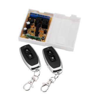 Telecommande switch relay recepteur sans fil avec 2 emetteurs 10A 2 canaux 315MHz 12v