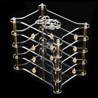 Transparent 4-la<x>yer Acrylic Cluster Case pour Raspberry Pi 3/2 B et B+