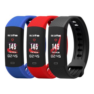 XANES B6 0.96 "TFT IP67 ecran couleur etanche montre intelligente moniteur de frequence cardiaque Fitness Bracelet intelligent - Rouge