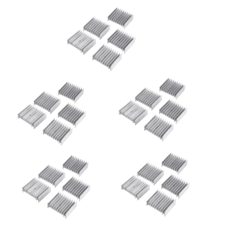 25 pieces Transistor radiateur amplificateur de puissance puce dissipateur de chaleur thyristor en aluminium dissipateur de chaleur 47 * 16.5 * 40 MM