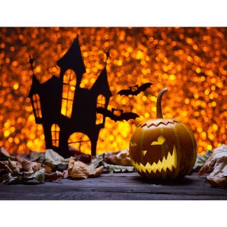 Citrouille cheteau 7x5FT Halloween theme Halloween photographie toile de fond studio prop arriere-plan