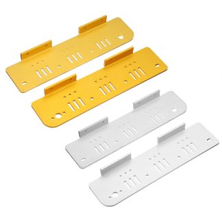 1 paire d'alliage d'aluminium d'or / argent les deux plats lateraux pour la voiture de chessis de reservoir de T200 / TP200 / T600 - Argente