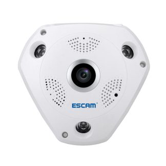 ESCAM Fisheye Camera Soutien VR QP180 Requin 960 P IP WiFi Camera 1.3MP 360 Degres Panoramique Infrarouge Vision Nocturne camera - NOUS