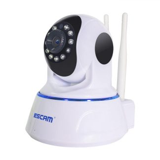 ESCAM QF003 1080P Double Antennes Pan&Tilt sans Fil IP Version de Nuit IR Securite CCTV P2P Camera - au