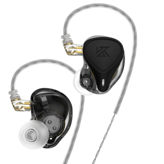 KZ ZEX Pro ecouteurs intra-auriculaires equilibres dynamiques electrostatiques Moniteur ecouteur filaire en metal Annulation de bruit Casque de musique de sport avec ceble detachable - Noir Sans micro