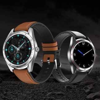 [ecran AMOLED] Bakeey JD01 1,39 pouces 454 * 454px Lecteur de musique local Full Touch Appel bluetooth Frequence cardiaque Pression arterielle Moniteur SpO2 Mode toujours d'affichage Montre intelligente - Noir