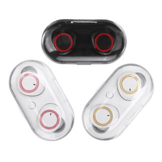 TWS bluetooth ecouteurs couplage automatique indicateurs de puissance ecouteurs de sport casque etanche sans fil avec etui de chargement - blanc et rose