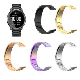 Bakeey 22mm montre universelle Bande trois perles bracelet de montre solide pour Haylou solaire / Huawei montre GT / couleur de la montre Xiaomi / BW-HL3 BW-AT1 / Amazfit GTR 47MM Non original - Argente