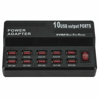 Chargeur USB multi-ports GRWIBEOU 10/12 ports adaptateur secteur Station de charge de concentrateur mural de voyage - Prise americaine 10 ports
