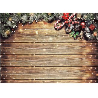 Horizontal Vertical noel photographie toile de fond flocon de neige paillettes bois mur Photo fond Studio maison fete decor accessoires - 1,5 x 2,2 m version horizontale