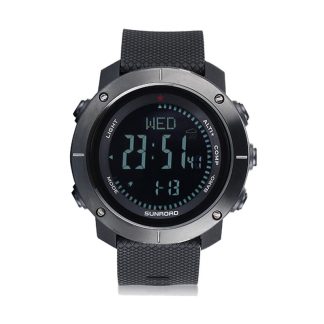 SUNROAD CARABINE 5ATM etanche Smart Bracelet Podometre Altimetre Barometre En Plein Air Numerique Sports Montre Intelligente