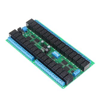 12V 32CH Canal RS485 Relais Modbus RTU Protocole Serie Remote Control Switch PLC Carte de contrele