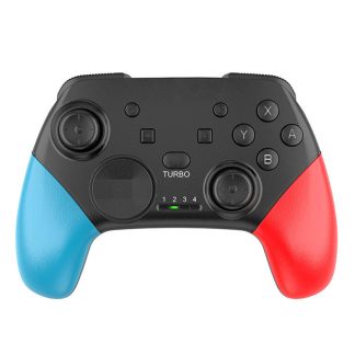 Contreleur de jeu de Vibration de gyroscope de manette de jeu sans fil bluetooth pour Nintendo Switch pour le tir continu de Windows Android - Bleu rouge