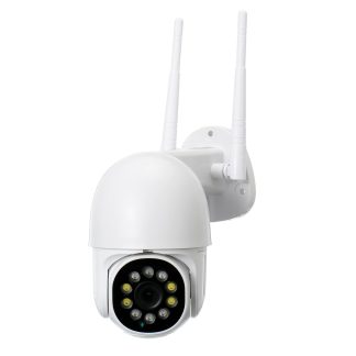 1080P 360 e View Camera intelligente de securite IP Wifi sans fil PIR Camera de surveillance e distance d'alarme - Prise UE