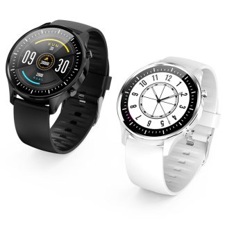 Bakeey G21 1.3 `` ecran tactile rond complet Moniteur d'oxygene de pression arterielle de frequence cardiaque 24h / 24 Rappel physiologique feminin 45 jours en veille BT V5.0 Montre intelligente - NUMeRO 4