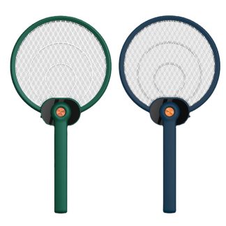 Bakeey Fly Swatter Raquette de tuer les moustiques electrique pliable portable avec lampe UV Fly Swatter Mosquito Repellent Killer Bug Zapper Insect Trap - Vert