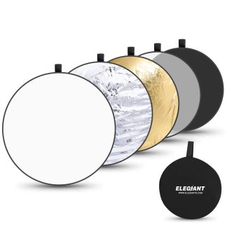 ELEGIANT EGP-B04 5 in1 43 pouces / 110 cm reflecteur de lumiere pour photographie Portable Photo reflecteur pliable multi-disque avec sac