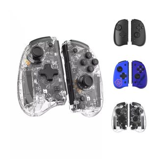 Manette de jeu sans fil Bluetooth IINE L552 avec bouton arriere pour Nintendo Switch Lite - Transparent
