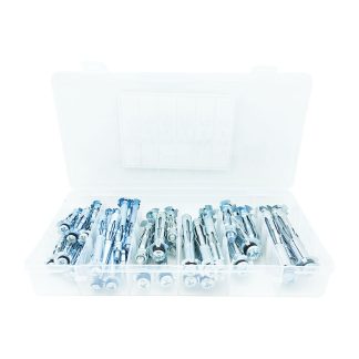 42 pieces M4 * 32-M6 * 65 boulon d'expansion Kit de combinaison de vis d'expansion pour panneau de gypse