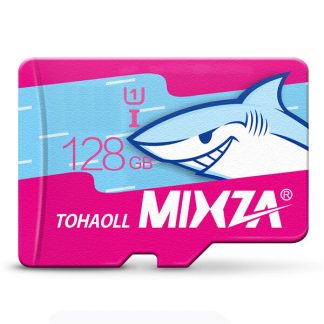 MIXZA Version Requin Carte Memoire 128Go TF Carte Classe10 pour Telephone Portable Camera MP3