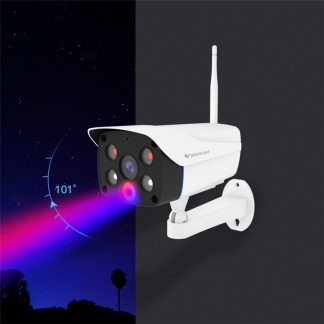 VStarcam CS51 HD Camera IP intelligente Vision nocturne polychrome PTZ WIFI AI Intelligence Audio bidirectionnel Detection d'alarme de fumee Camera de securite etanche exterieure - EU Plug