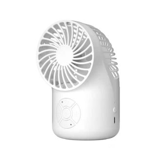 Bakeey F8 Haut-parleur de bureau sans fil Bluetooth 5.1 portable 2 en 1 avec mini ventilateur de refroidissement portable - Blanc