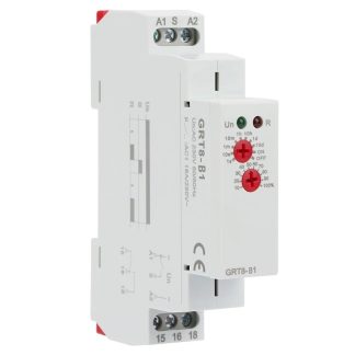 GEYA GRT8-B1B2 AC 230V AC/DC12V-240V Mini relais de temporisation de mise hors tension relais de minuterie 35mm Rail DIN contrele de fonction unique - ca/cc12-240v grt8-b1