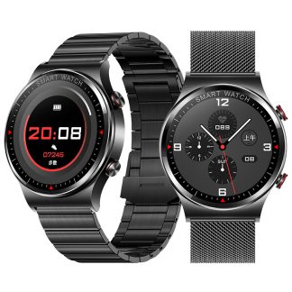 Bakeey AK36 ecran tactile complet de 1,28 pouces Appel Bluetooth Frequence cardiaque Pression arterielle Moniteur d'oxygene Gestion de la sante Visages de montre personnalises IP67 etanche BT5.0 Montre intelligente - 1