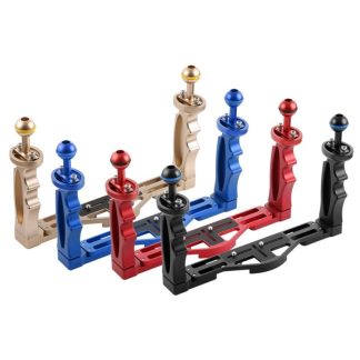 PULUZ PU3523 Reglable Double Poignees En Alliage D'aluminium Plateau Stabilisateur pour DSLR Camera Action Camera Plongee Photographie - Rouge