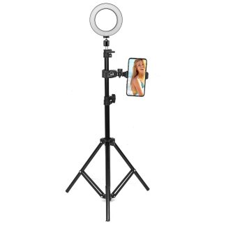 16cm 2700K-5500K Dimmable USB LED Anneau lumineux Support universel pour telephone Support de trepied reglable pour maquillage Selfie Video Youtube Blog - Trepied de lumiere annulaire