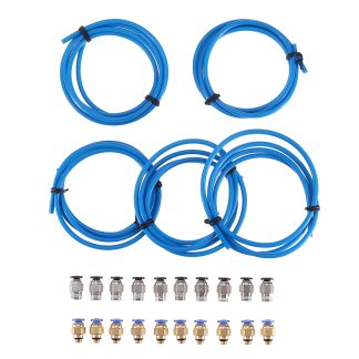5 pcs Bleu PTEF Tube + 10 Pcs PC4-M6 Connecteur + 10 Pcs PC4-M10 Kits de Connecteur pour 3D Imprimante Pieces
