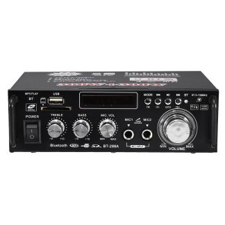 BT-298A 12V 220V HIFI Amplificateur de puissance audio stereo Bluetooth FM Radio 2CH 600W