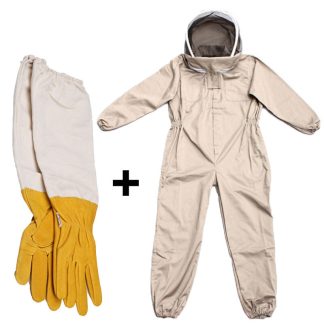 Outils apicoles Combinaison anti-abeilles Protection des abeilles Exportation Combinaison integrale Combinaison d'espace complet Gants Abeilles et veste de combinaison apicole - L